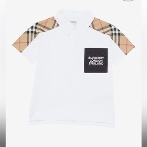 Burberry Kids Boys Johnathan Check Polo
Shirt